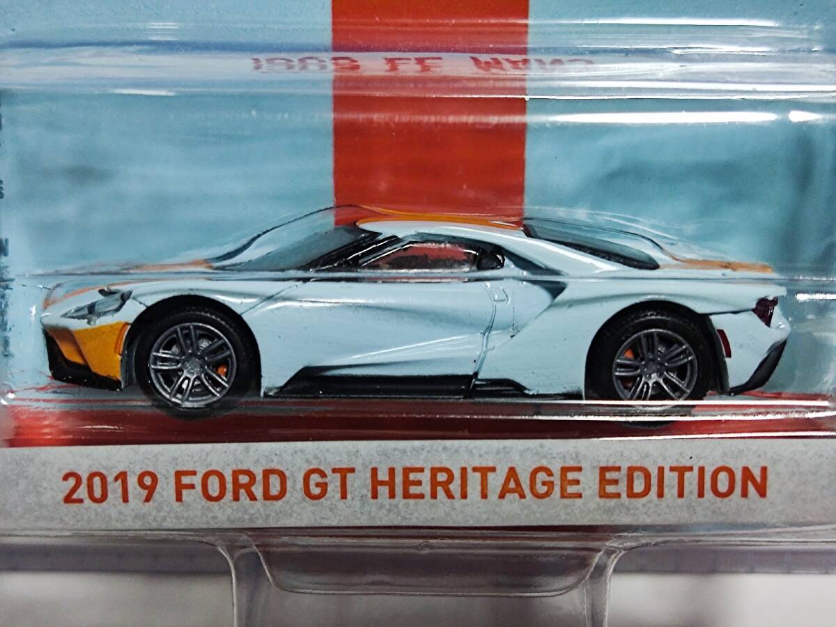 GREENLIGHT 1/64 50th (1969 Le Mans)-2019 Ford GT Heritage Edition (Gulf Oil) /グリーンライト/ル・マン 50周年/フォード/ガルフ_画像4