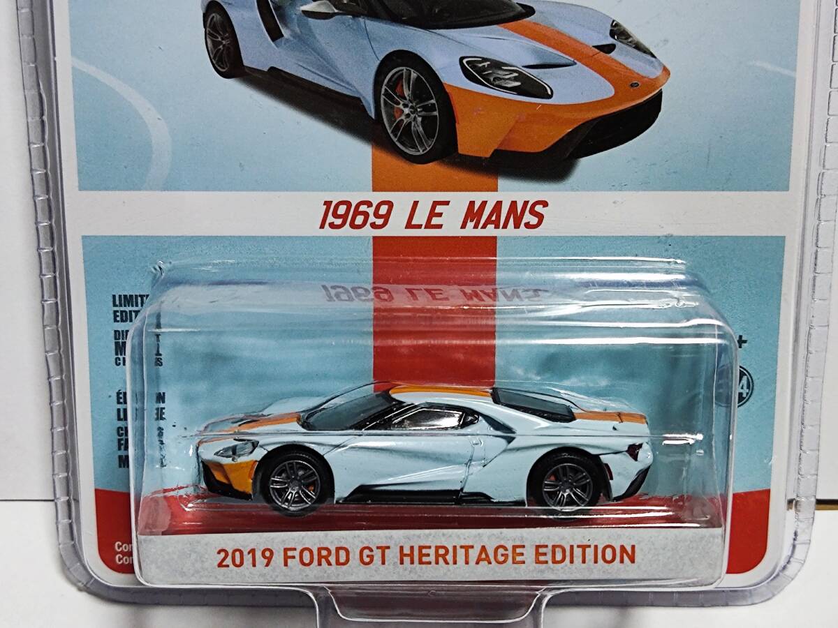 GREENLIGHT 1/64 50th (1969 Le Mans)-2019 Ford GT Heritage Edition (Gulf Oil) /グリーンライト/ル・マン 50周年/フォード/ガルフ_画像1