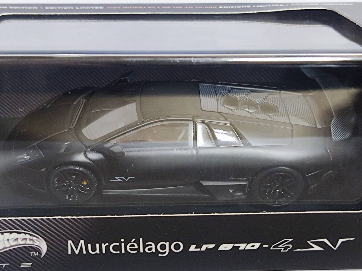 Hot Wheels ELITE 1/43-Lamborghini Murcielago LP 670-4 SV (Mat Black) [T6936] /ホットウィール エリート/ランボルギーニ ムルシエラゴ_画像4