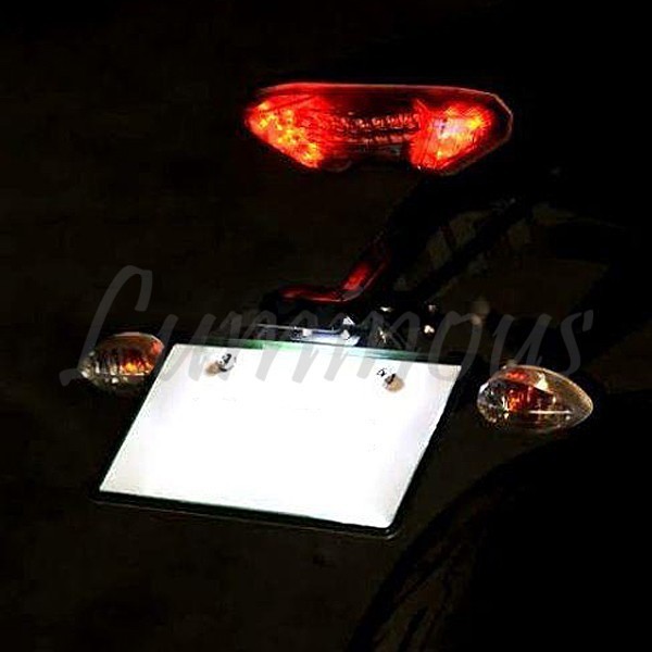 高輝度 LED/ナンバー灯/ナンバー/ステー/プレート フェンダーレス CBR1000RR CBR1100XX RVF1000 VFR400R RVF400R NS250F NS400F 汎用_画像4