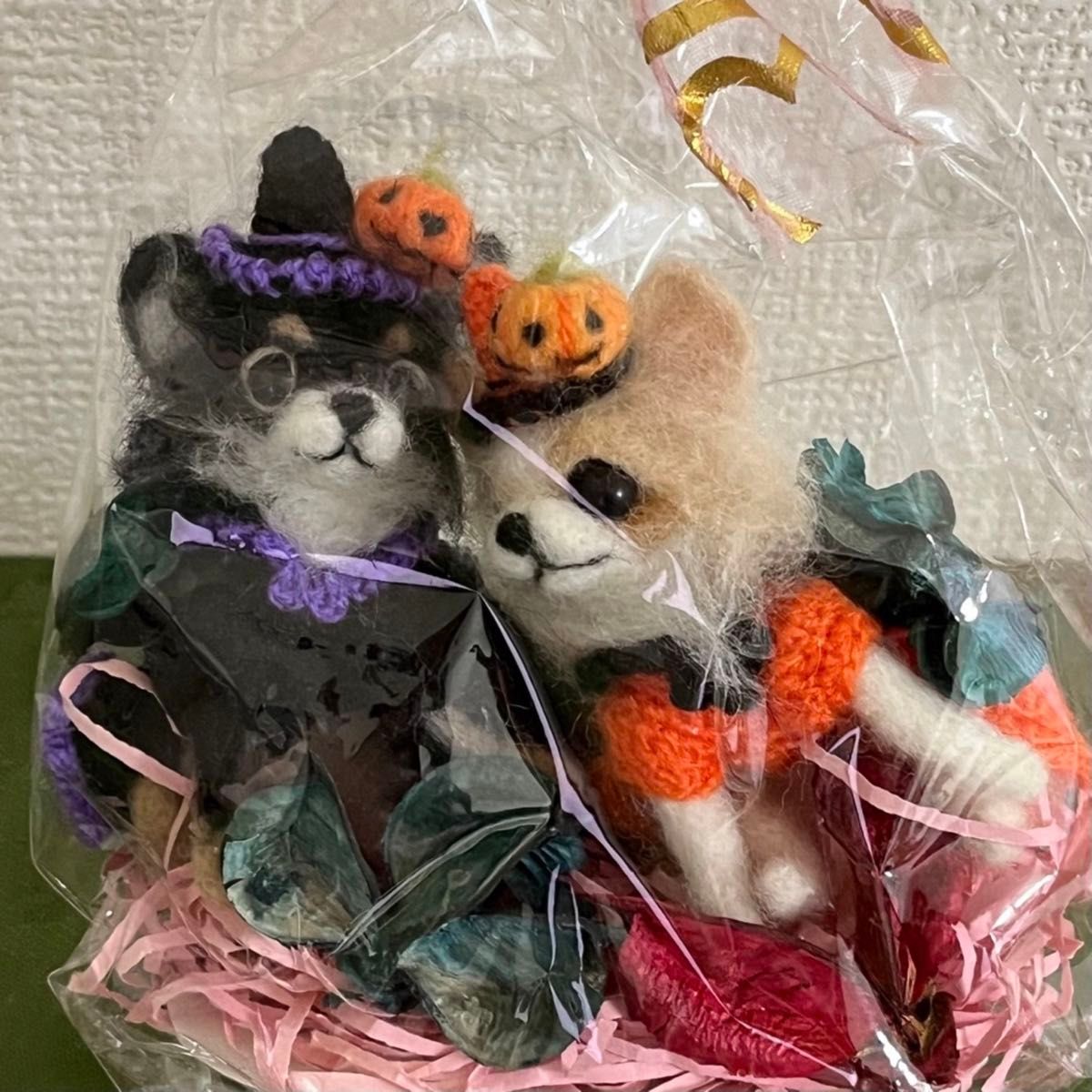 ハロウィンチワワ　 ハンドメイド　羊毛フェルト