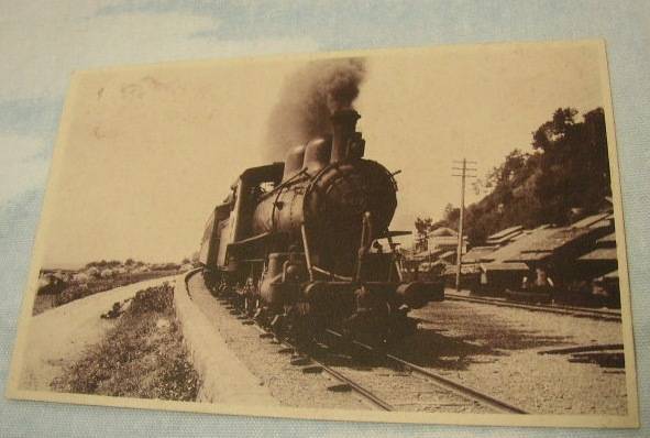 鉄道絵はがき 古いアメリカ製蒸気機関車の走行写真です！！の画像1