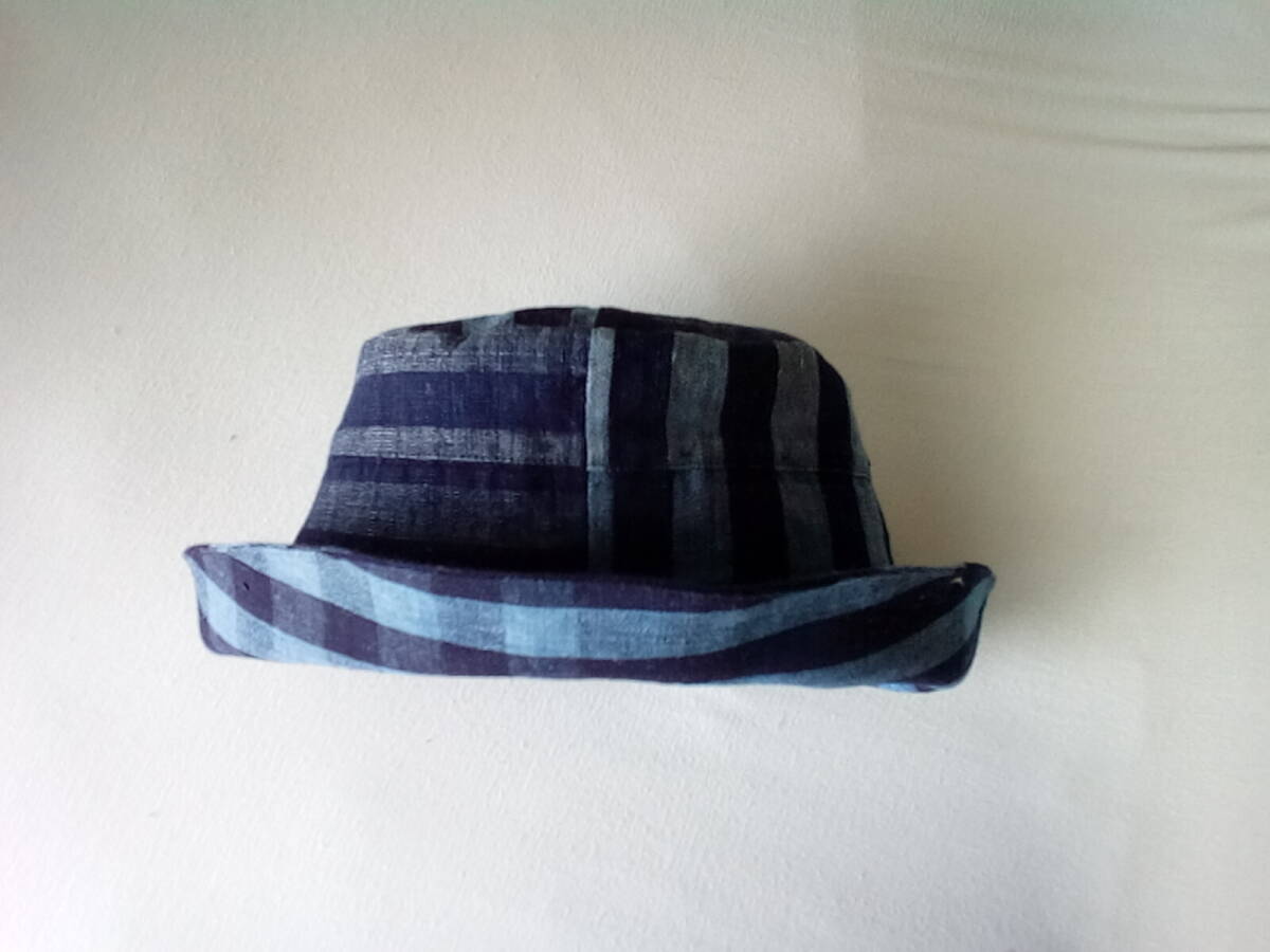  kimono remake Indigo . ground thickness .... tree cotton ...... easy hat 