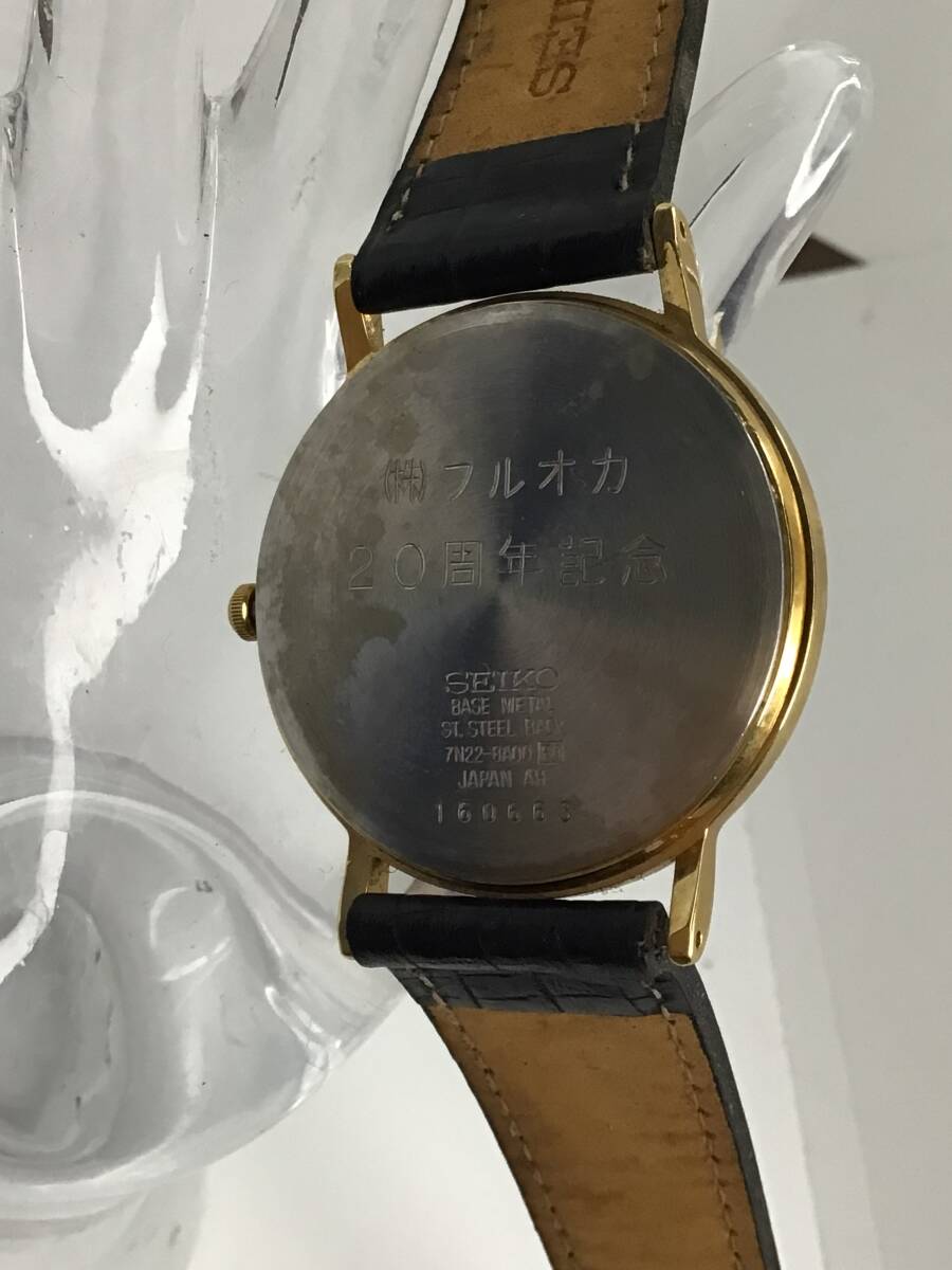 【SEIKO】クオーツ腕時計　中古品　稼動品　電池交換済　革ベルト 6-86 sh_画像2