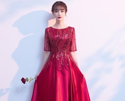 *9 number (M)*chu-ru. spangled. long dress (OPN2980)