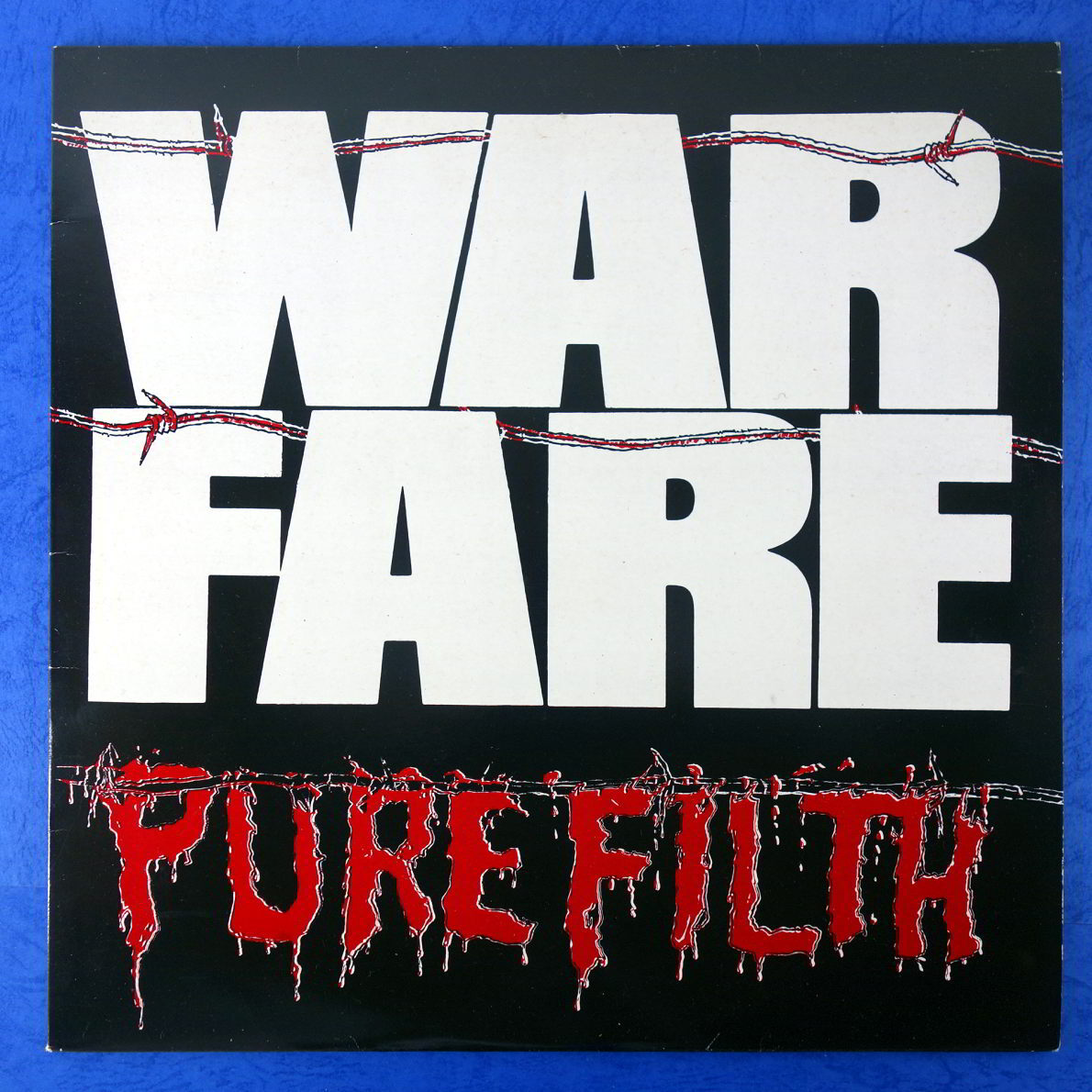 LP/UK盤/Warfare/Pure Filth/84年/Neat Records/Neat 1021/７”シングル付属/_画像1