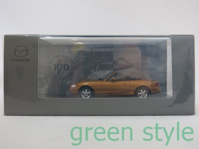 #　マツダ　MAZDA　ロードスター　100周年限定モデル　エボリューションオレンジマイカ　1/43　未開封品_画像1