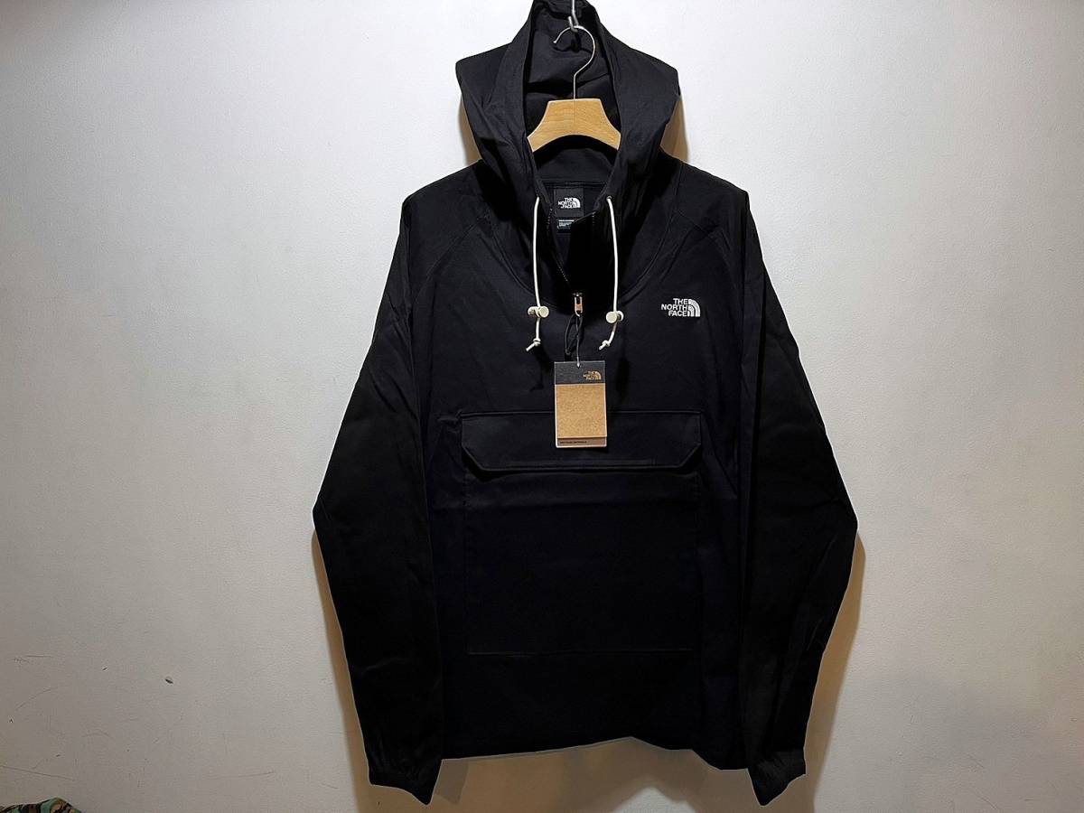 新品 正規品 USA限定 The North Face ノースフェイス US-M ストレッチ アノラック ナイロンジャケット BLACK パッカブル_画像1