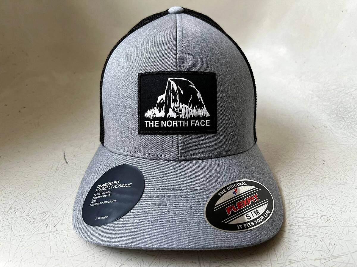 新品 USA限定 本物 The North Face ノースフェイス FLEXFIT トラッカーハット メッシュキャップ 帽子 Unisex L/XL グレーの画像7