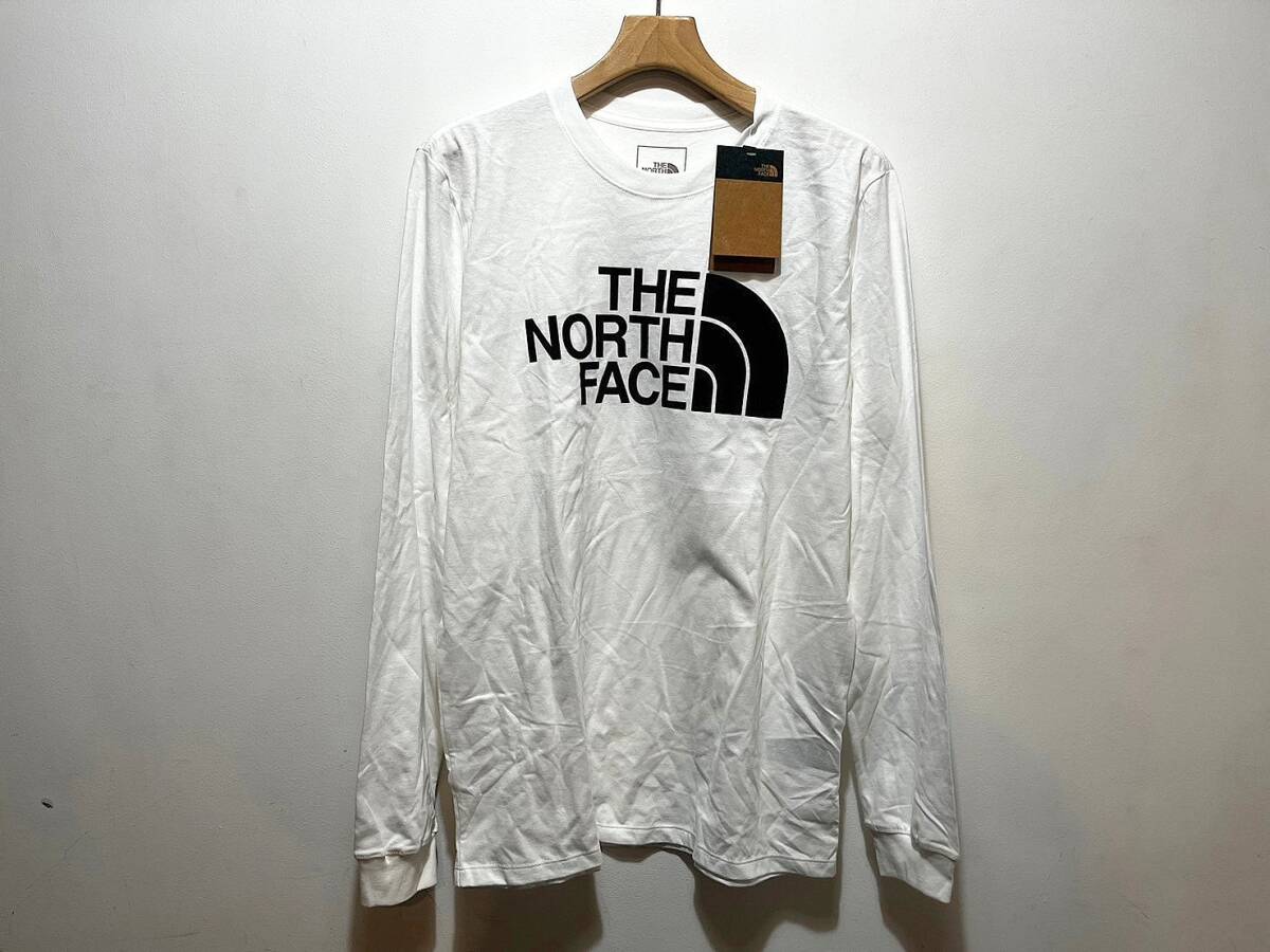 送料￥380 新品 日本未発売 正規品 USA限定 The North Face ノースフェイス US-L 袖ロゴ 長袖Tシャツ ロンT WHITE_画像1