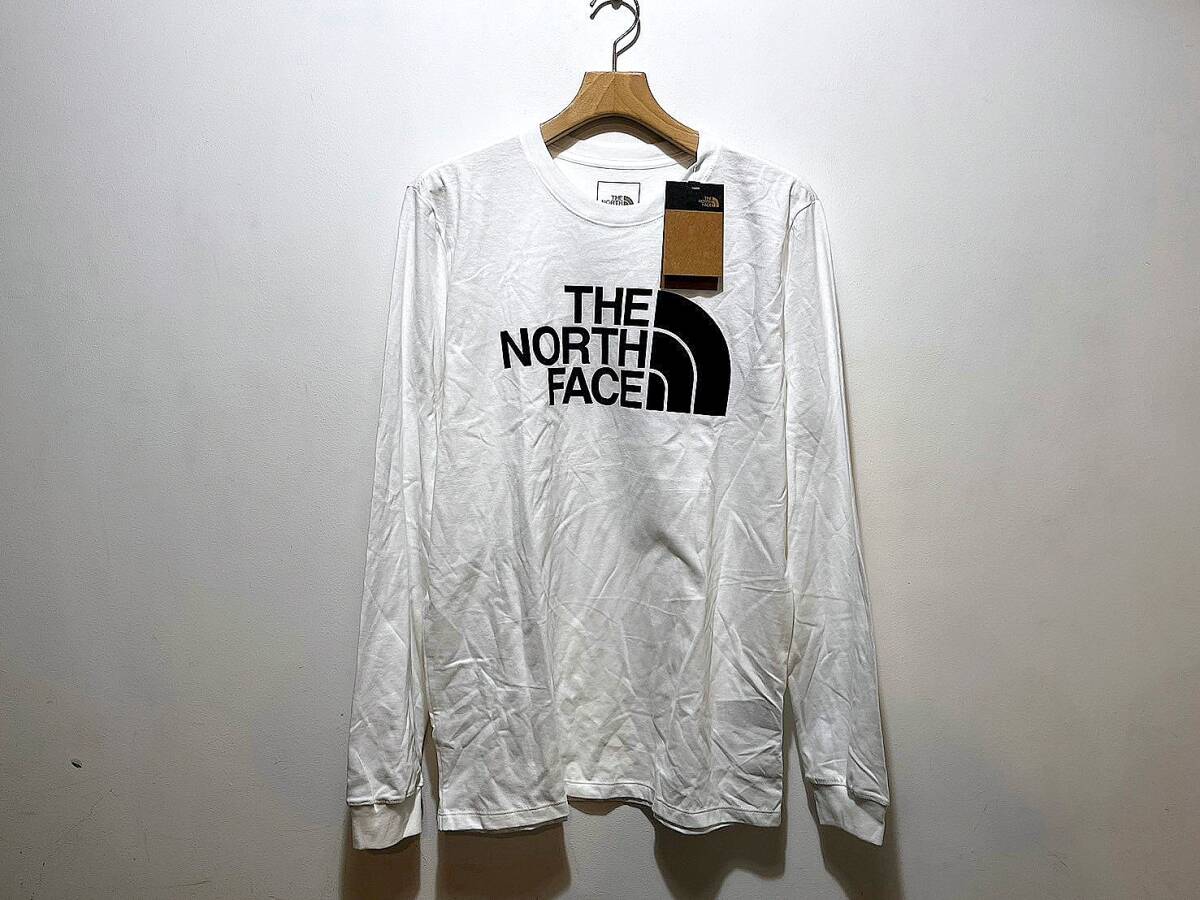 送料￥380 新品 日本未発売 正規品 USA限定 The North Face ノースフェイス US-L 袖ロゴ 長袖Tシャツ ロンT WHITE_画像4