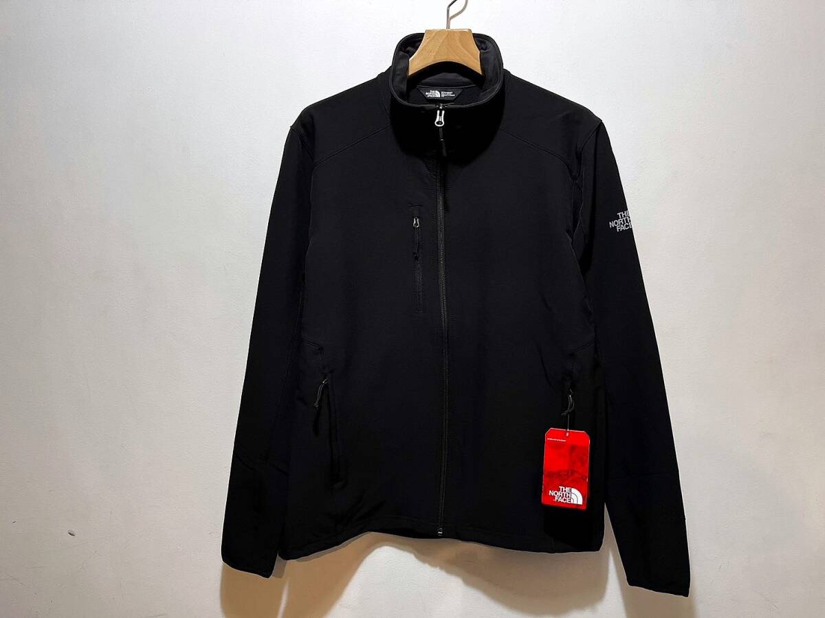 新品 正規品 USA限定 The North Face ザ ノースフェイス 相当 US-L 袖ロゴ ストレッチ ソフトシェルジャケット BLACK_画像9