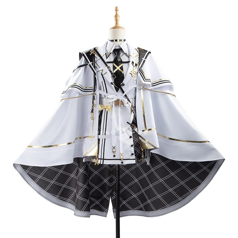 Vtuber 星川サラ 白軍服 新衣装 コスプレ衣装 (ウィッグ 靴 Vtuber 星川サラ 白軍服 新衣装 コスプレ衣装 (ウィッグ 靴