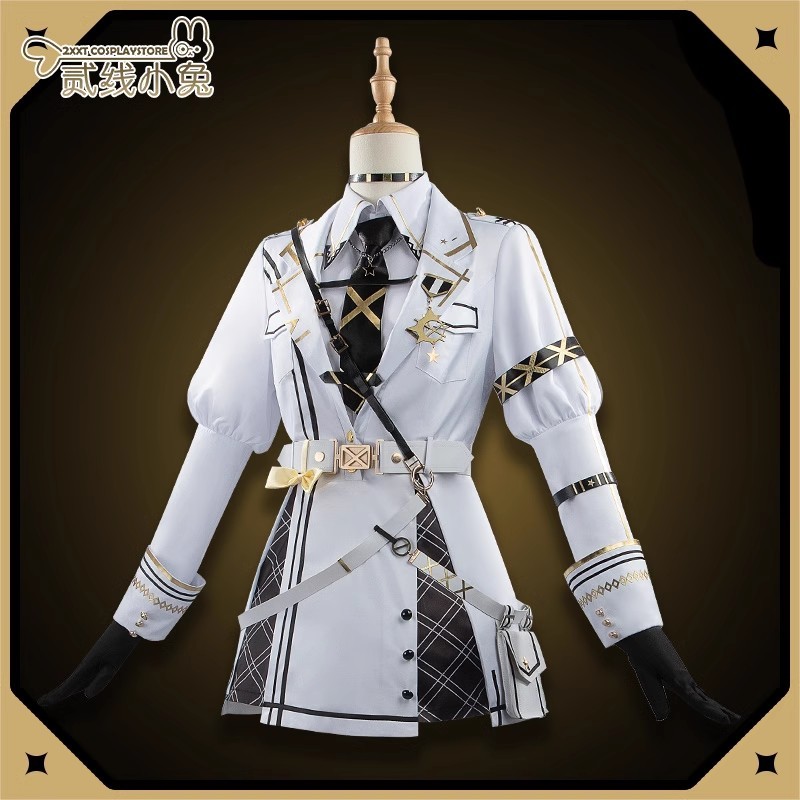 Vtuber 星川サラ 白軍服 新衣装 コスプレ衣装 (ウィッグ 靴 Vtuber 星川サラ 白軍服 新衣装 コスプレ衣装 (ウィッグ 靴