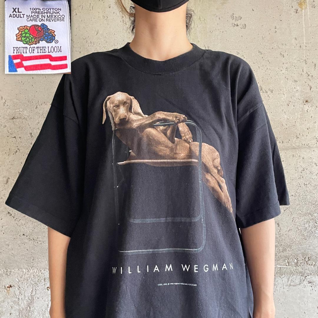 XZ56 90年 90s Tシャツ ビンテージ ウィリアム ウェグマン WILLIAM WEGMAN アニマル 犬 フルーツオブザルーム XLサイズ あいみょんの画像1