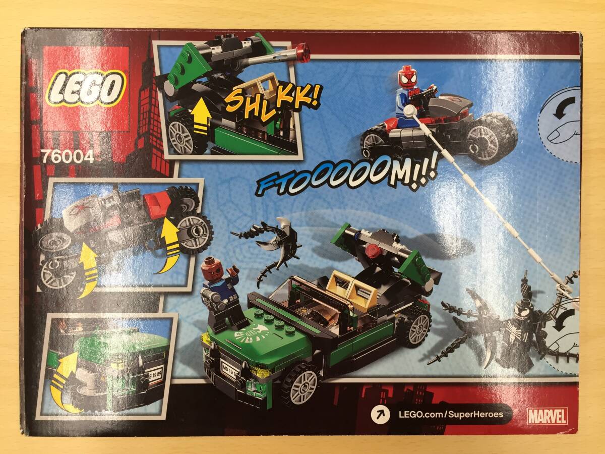 103 C-702/未開封 LEGO スパイダーマン：スパイダーサイクル・チェイス 「レゴ MARVEL スーパーヒーローズ」 76004_画像2