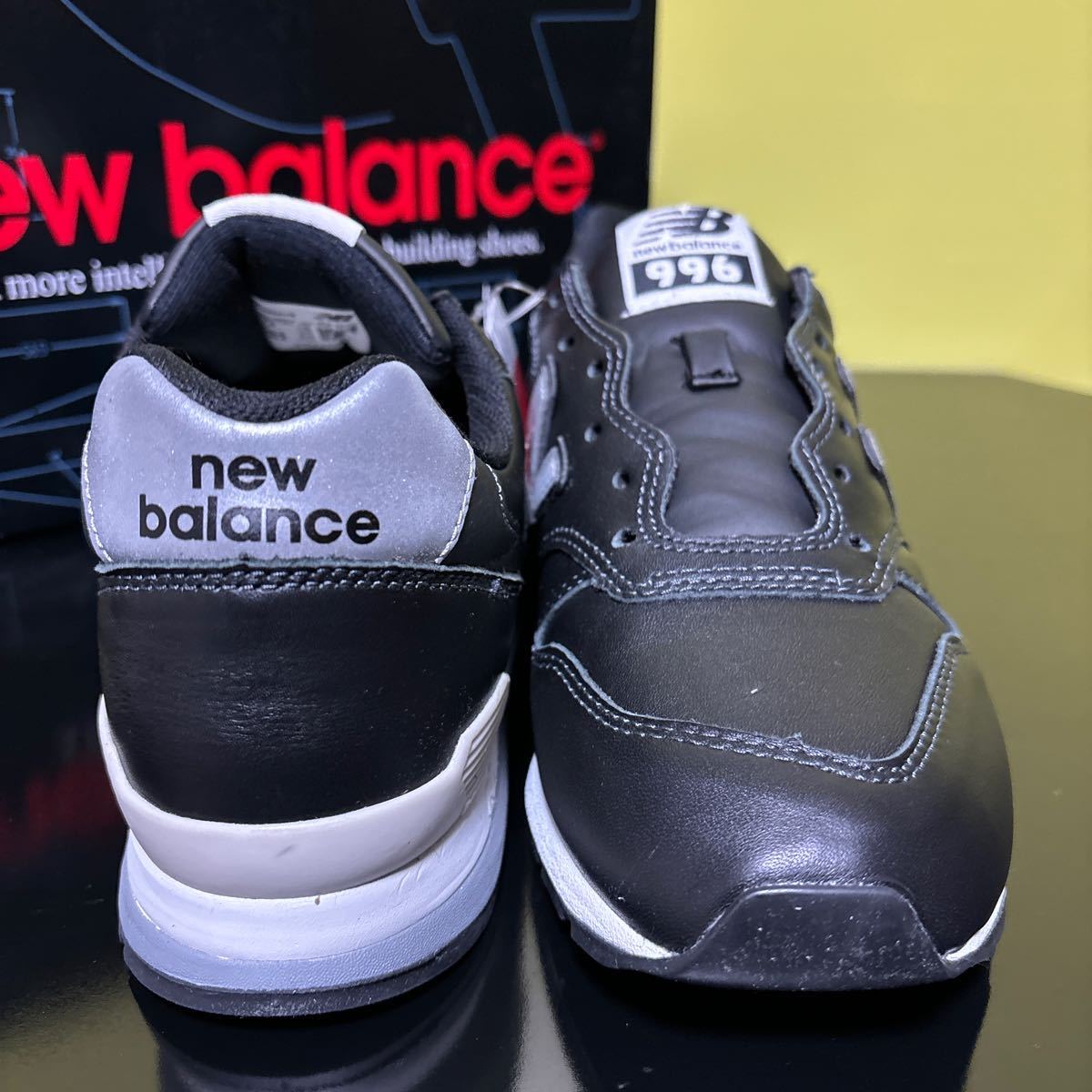 US7.5/25.5cm/D Width★新品 New Balance ★ CM996 NB ★ ニューバランス 996 ニューバランス 996 黒 天然皮革 ブラック レザー スニーカー_画像4