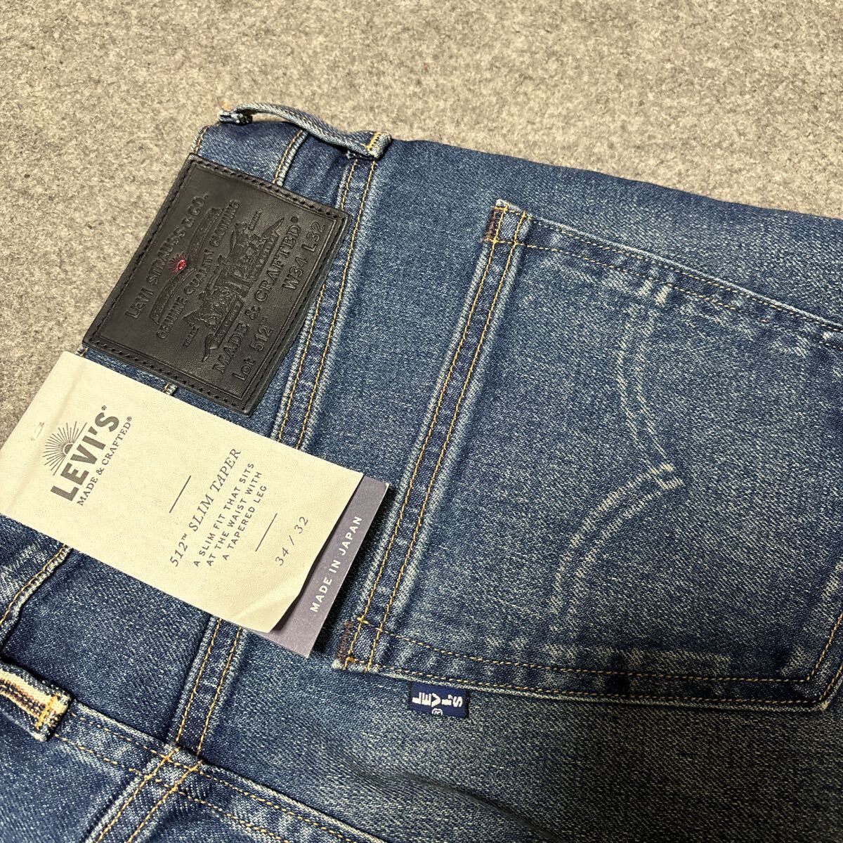 W34 ★定価28,600円★新品 リーバイス Levi's Made & Crafted 512 スリムテーパー デニムパンツ ジーンズ セルビッジ 日本製 59607-0054