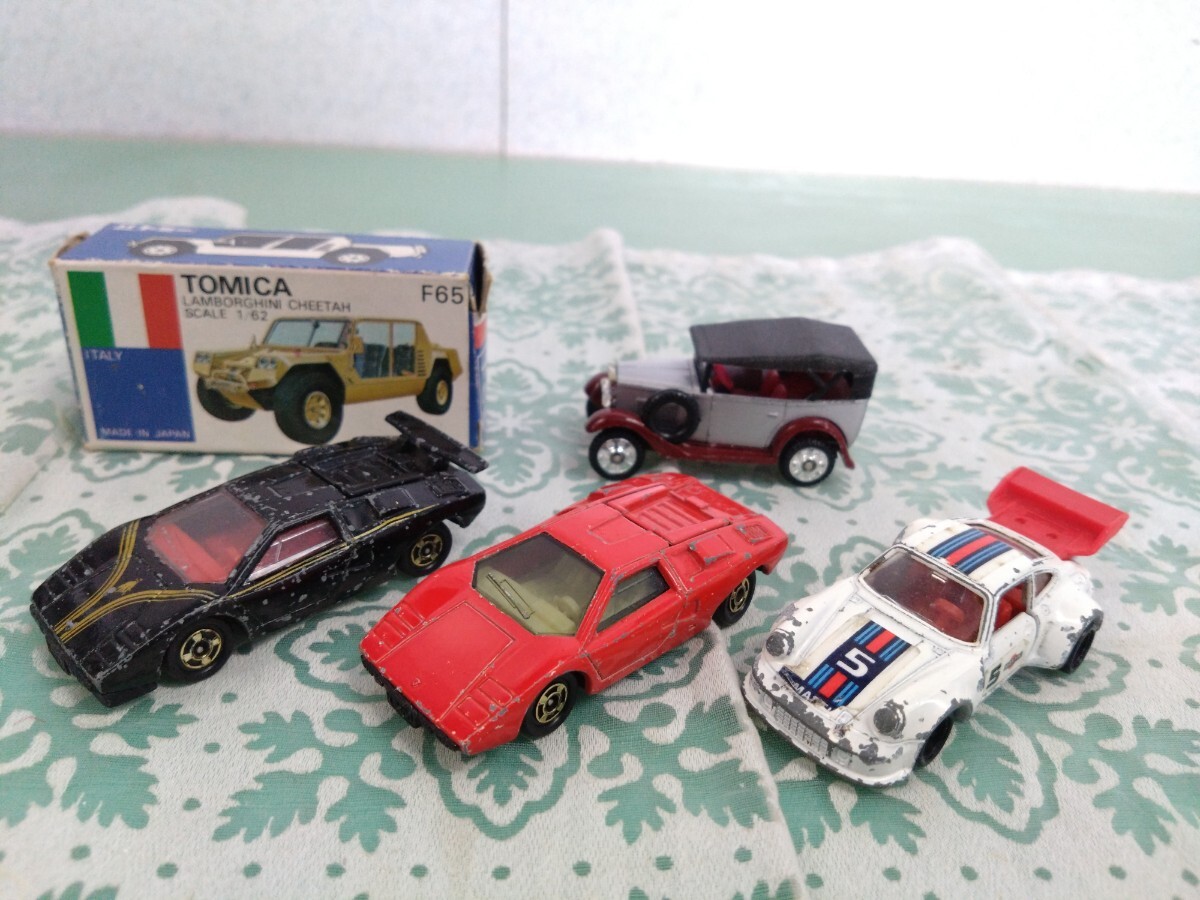 ● 絶版 トミカ TOMICA ランボルギーニ カンタック LP500S/LP-400/ポルシェ ターボ/F65 チータ 青箱 空箱/F50/F57/F-31他 セット まとめ ④_画像1