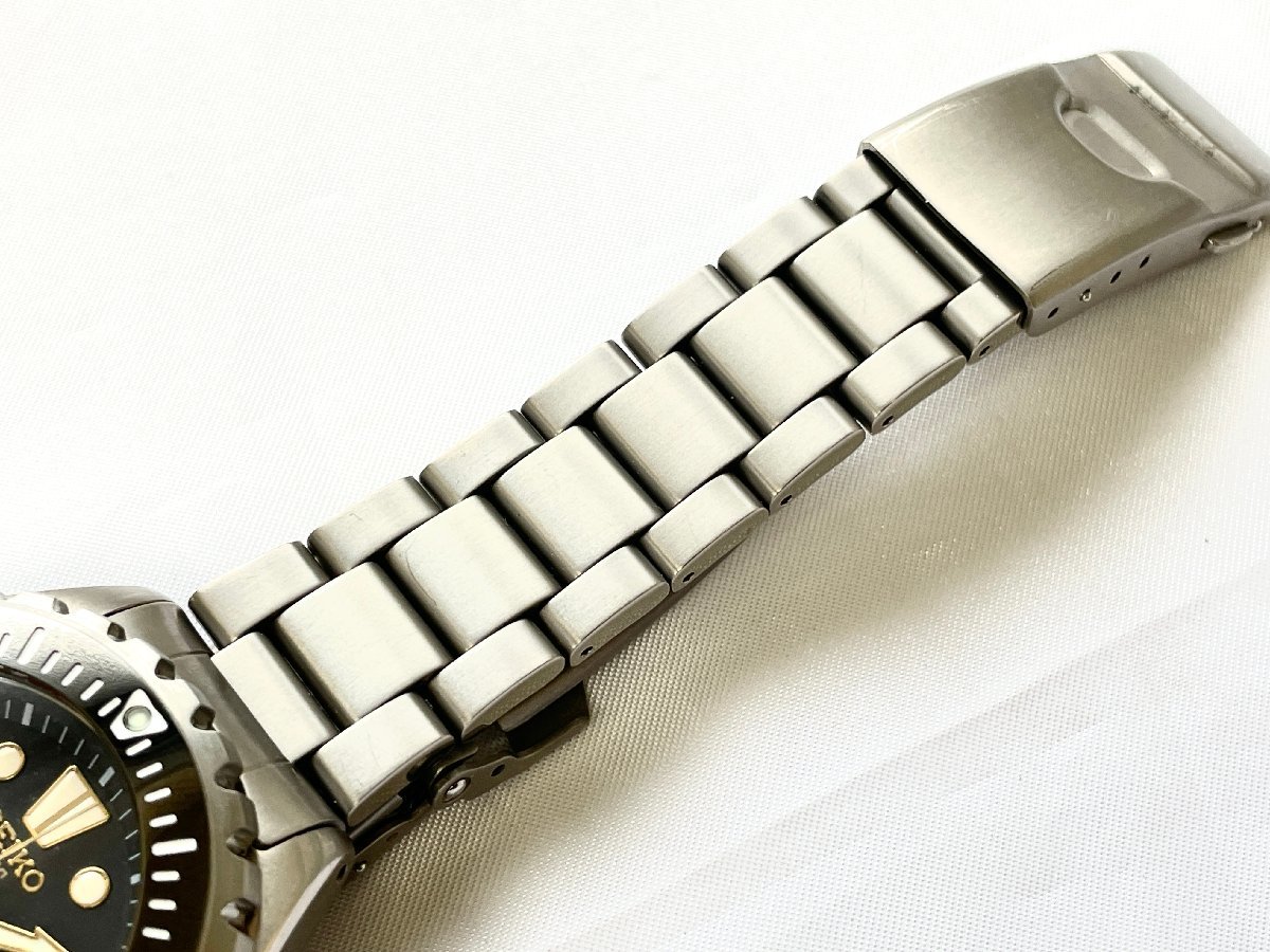 1円スタート☆【SEIKO】セイコー 5M43-0010 AGS TITANIUM SCUBA ワンピースケース チタン 腕時計 質屋 ユニオン 中古AB品_画像7