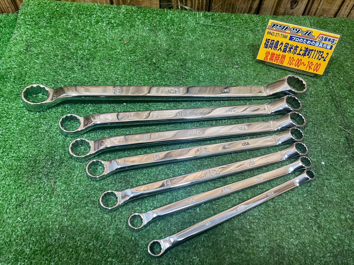 ★中古/美品★ MACTOOLS マックツール めがねレンチ BOM2 7本セット 【アクトツール久留米店】 店頭同時販売_画像1