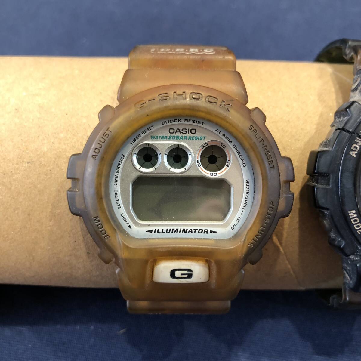 カシオ CASIO G-SHOCKジーショック 腕時計 AW-571 DW-6900K DW-6620 ガウスマン ILLUMINATOR イルミネーター FOX FIRE 3本まとめ ジャンク _画像2