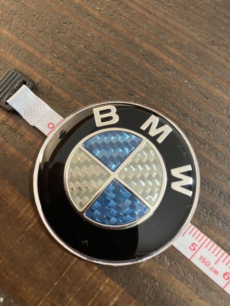 BMW ホーンボタンスイッチカバー ハンドルスイッチエンブレム カーボン柄の画像2