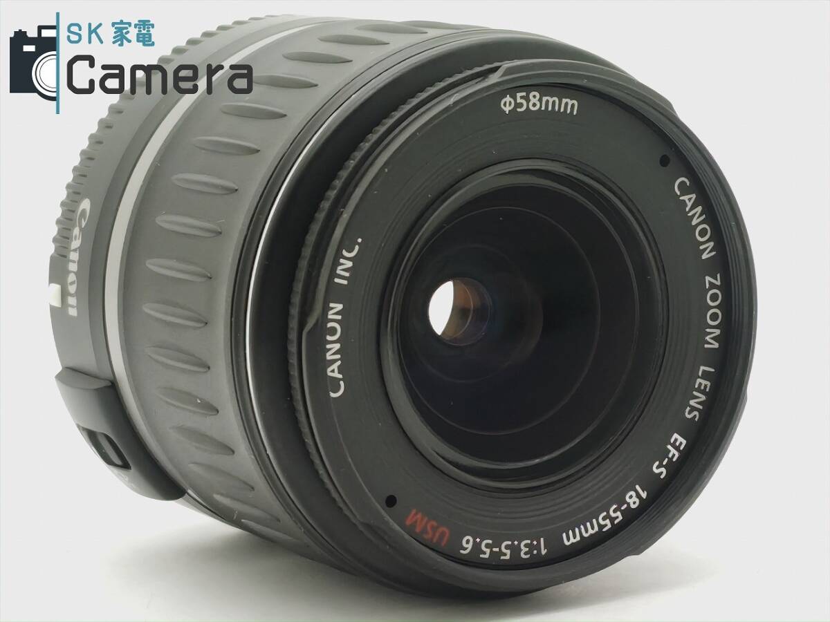 Canon EF-S 18-55ｍｍ F3.5-5.6 USM キャップ フード付 キャノンの画像7