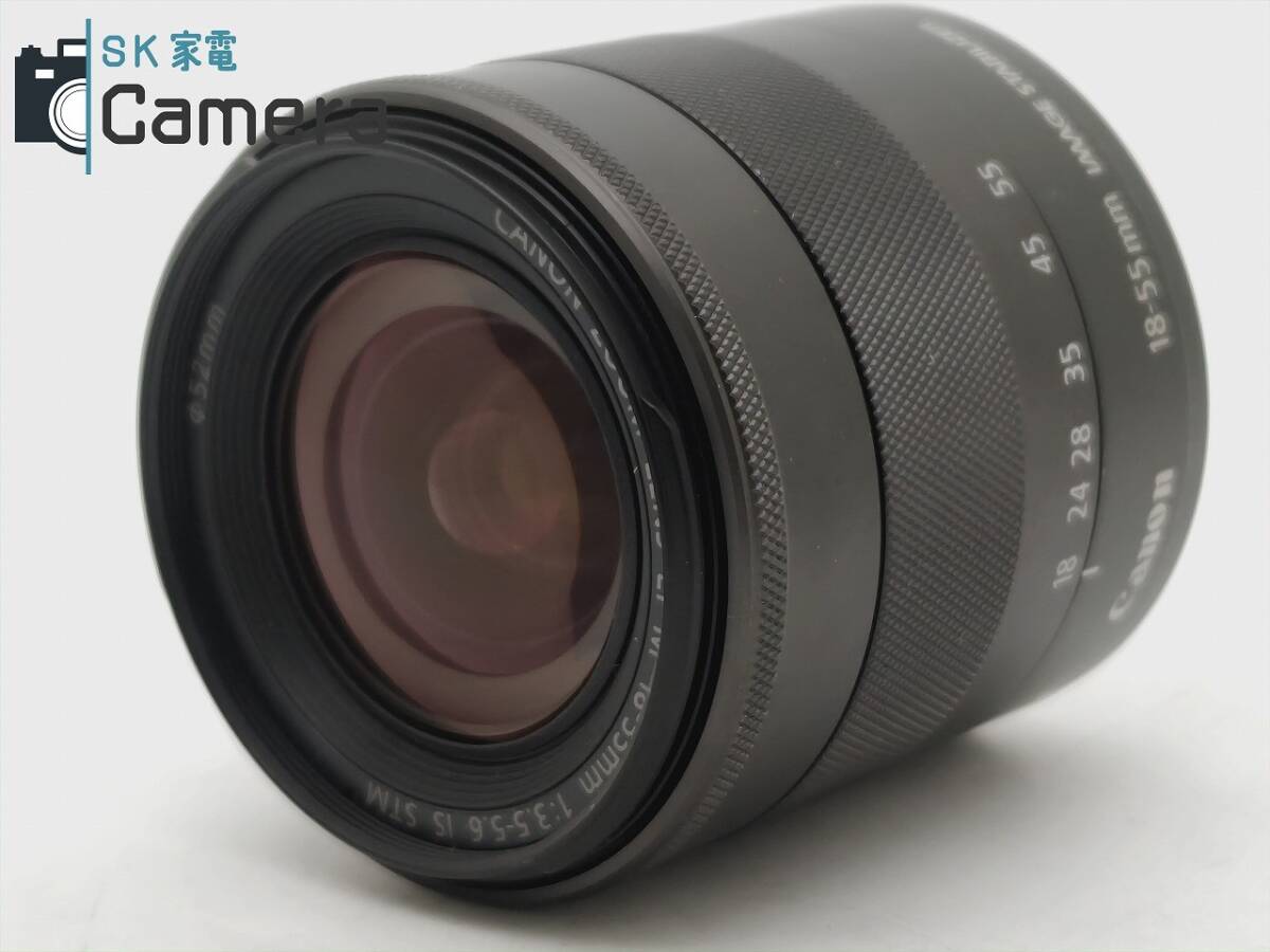Canon EF-M 18-55ｍｍ F3.5-5.6 IS STM キャップ フィルター付 キャノン_画像2