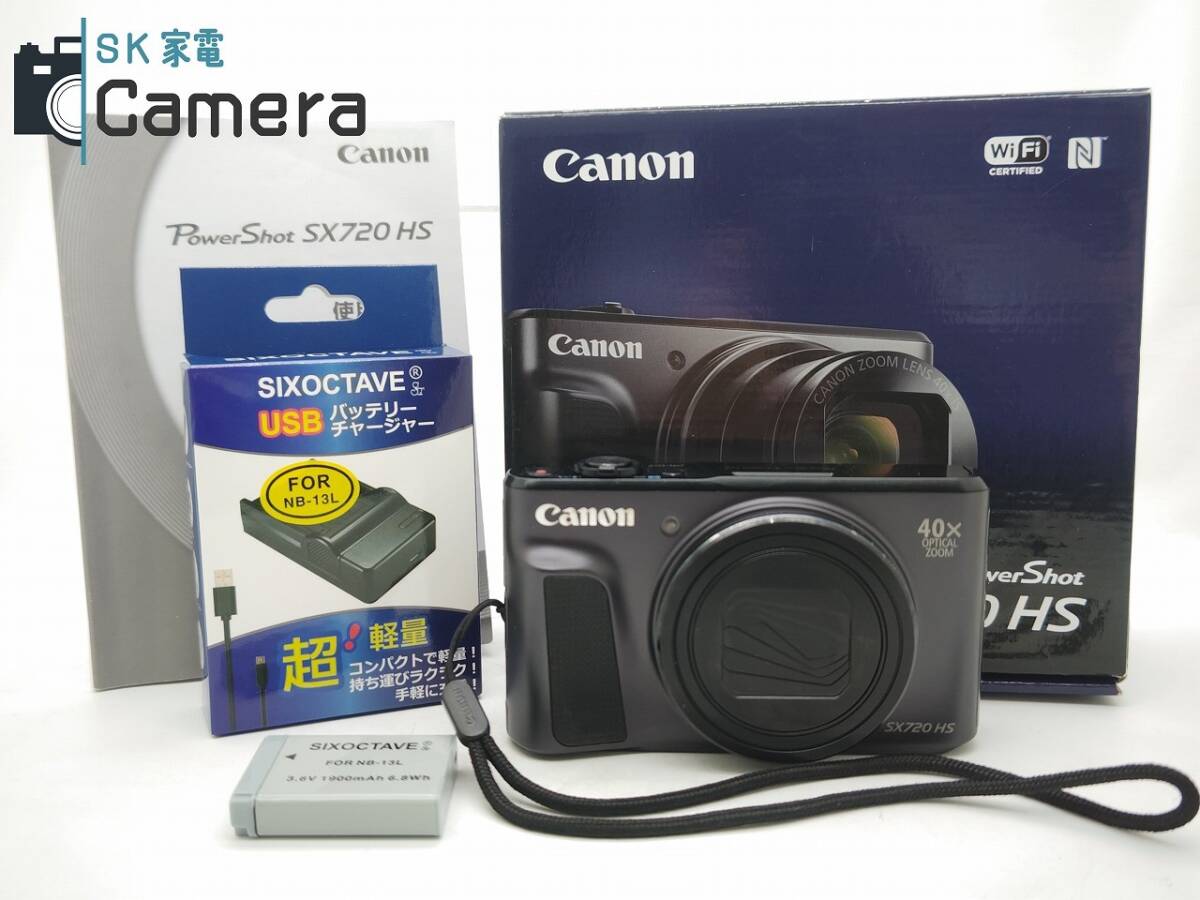 Canon PowerShot SX720 HS 箱 説明書 互換性電池 充電器 付 キャノン パワーショット 美品_画像1