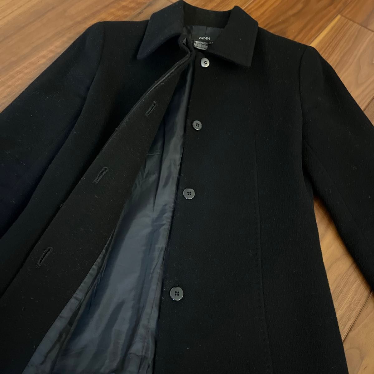 黒　コート　ショート丈　卒業式　入学式　入園　ウールコート　日本製　ジャケット