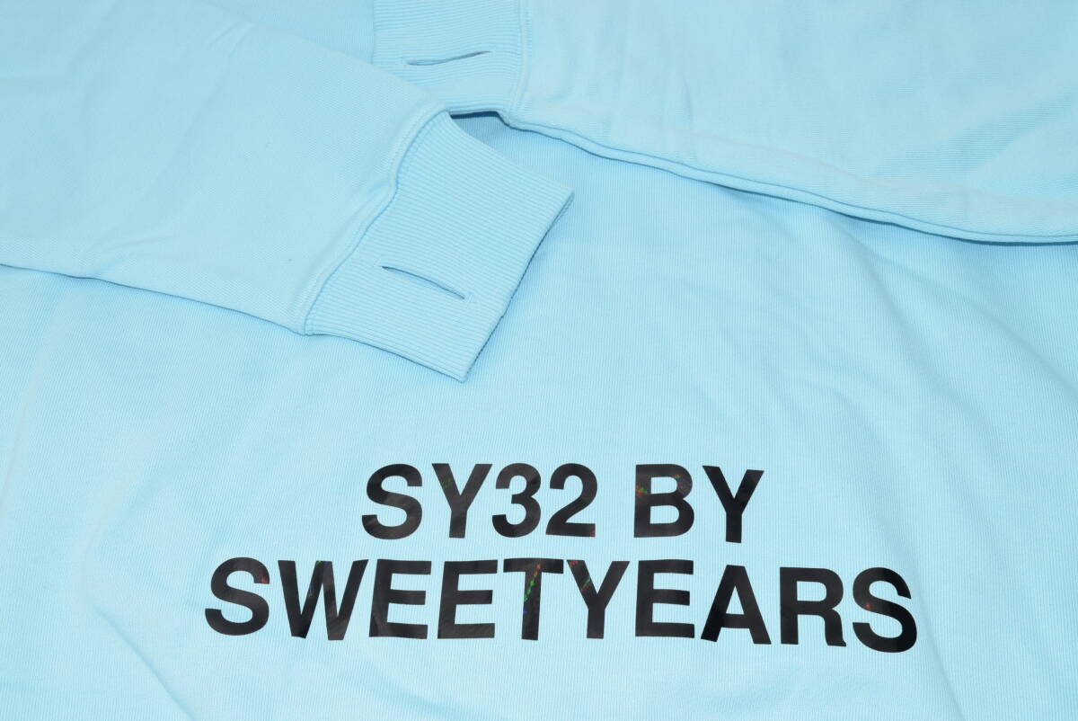 ☆新品未使用☆SY32 by SWEET YEARS ビッグシルエット フルジップ パーカー☆水色☆XLサイズ（M）肩幅68cm 身幅63㎝ 着丈68㎝ 袖丈60㎝_画像10