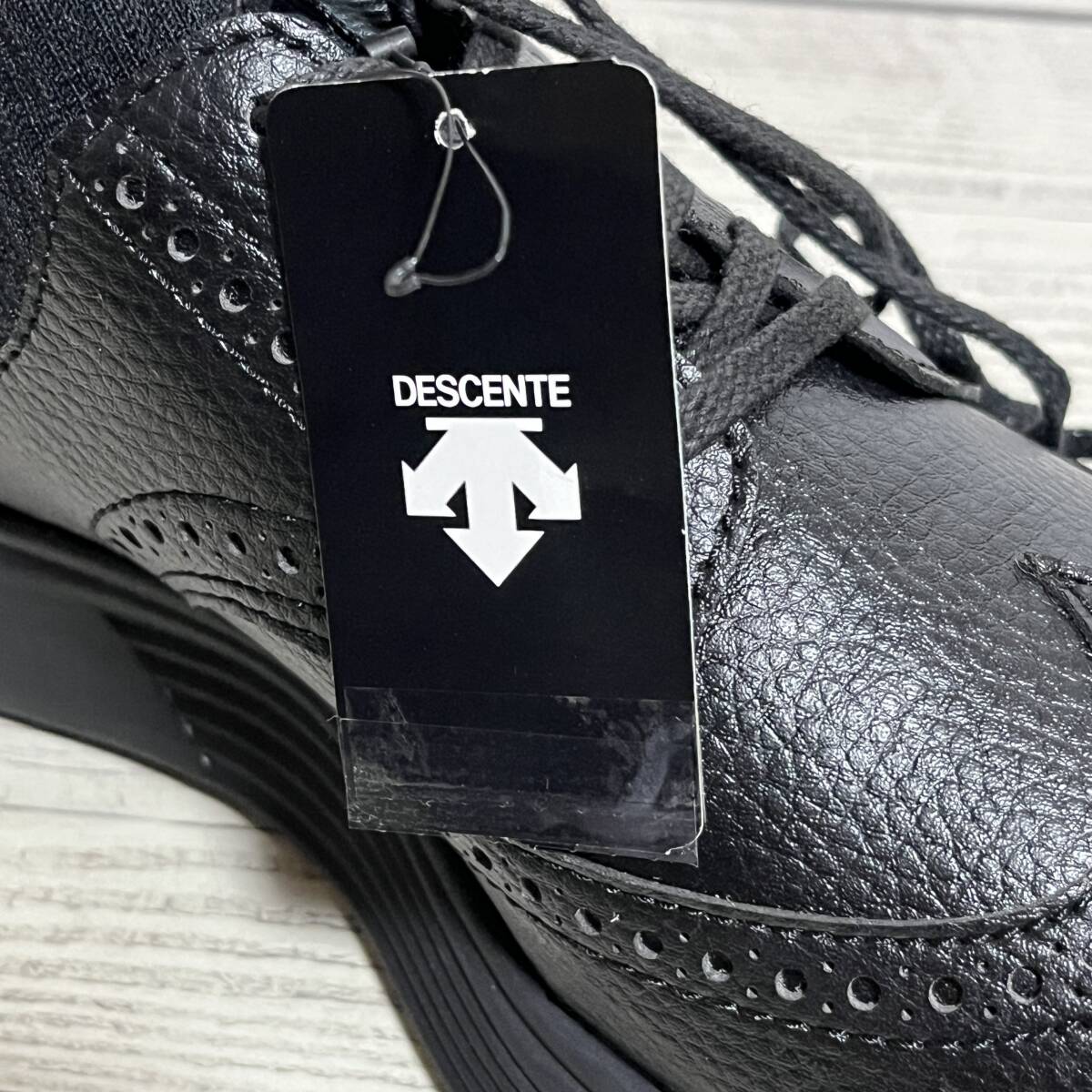 DESCENTE (デサント) - 25.5cm ウイングチップ ビジネスシューズ 軽量ビジネスシューズ 革靴風スニーカー (箱なし・新品未使用品)の画像9