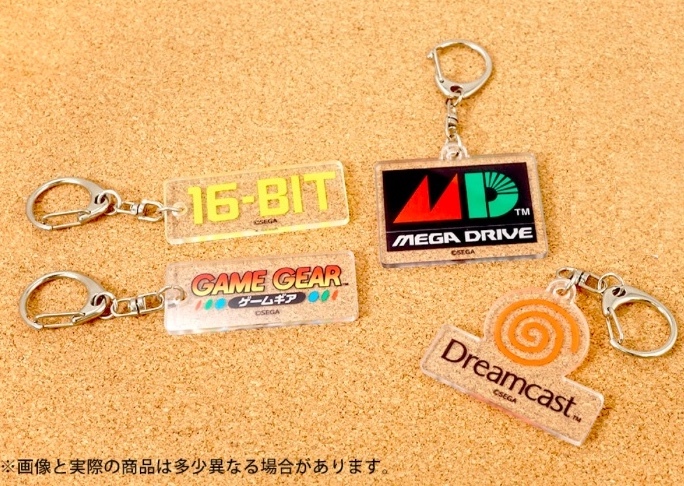 4 вид SEGA Sega твердый Logo акрил брелок для ключа Mega Drive 16-BIT Game Gear Dreamcast Capsule приложен нет новый товар пакет нераспечатанный товар 