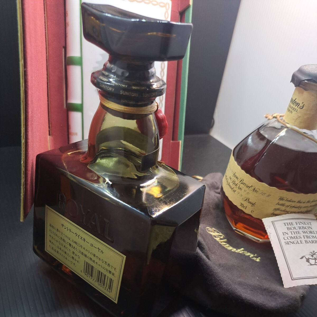 希少古酒 未開封 3本セット　Blanton‘ｓ　ブラントン　SINGLE BARREL　BOURBON サントリーローヤル SR カミュ ナポレオン ブックボトル_画像7