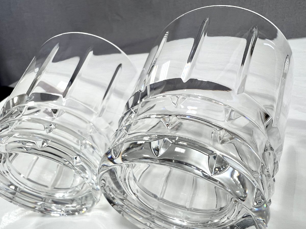 ［道］Baccarat バカラ アルルカン タンブラー ペア ロックグラス クリスタルガラス （未使用品）_画像5