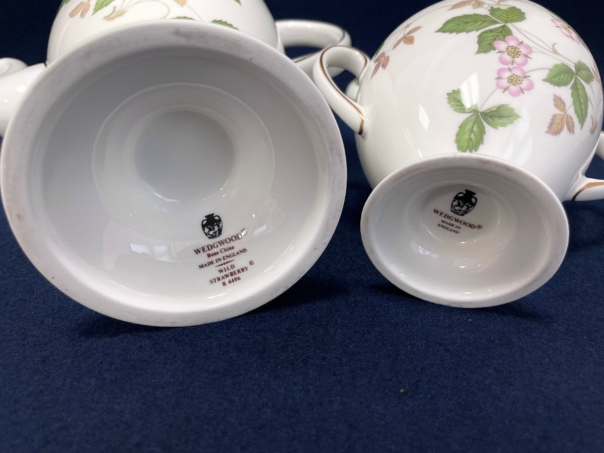 ［道］WEDGWOOD ウェッジウッド ワイルドストロベリー ティーポット シュガーポット セット_画像10