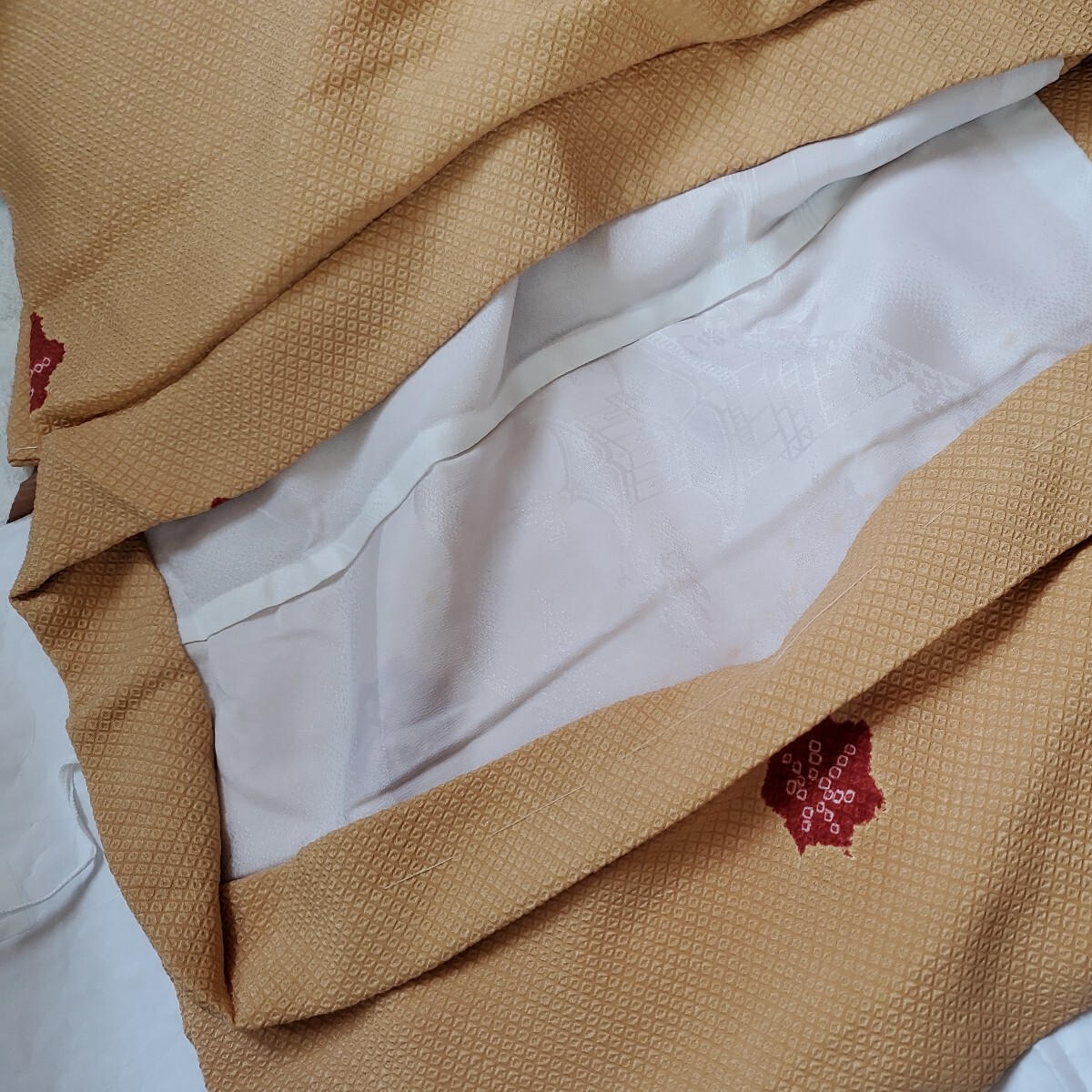 和装 和服　羽織　絞り　リメイク 正絹　USED 一部しつけ付き　_画像2