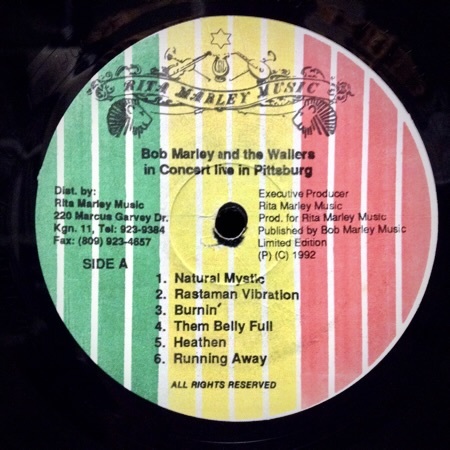 ◆ラストライヴ◆Bob Marley & The Wailers◆Live Pittsburg 9/23/80/Waiting For The Last Time/In Concert in◆Rita Marley/I Threes)の画像2