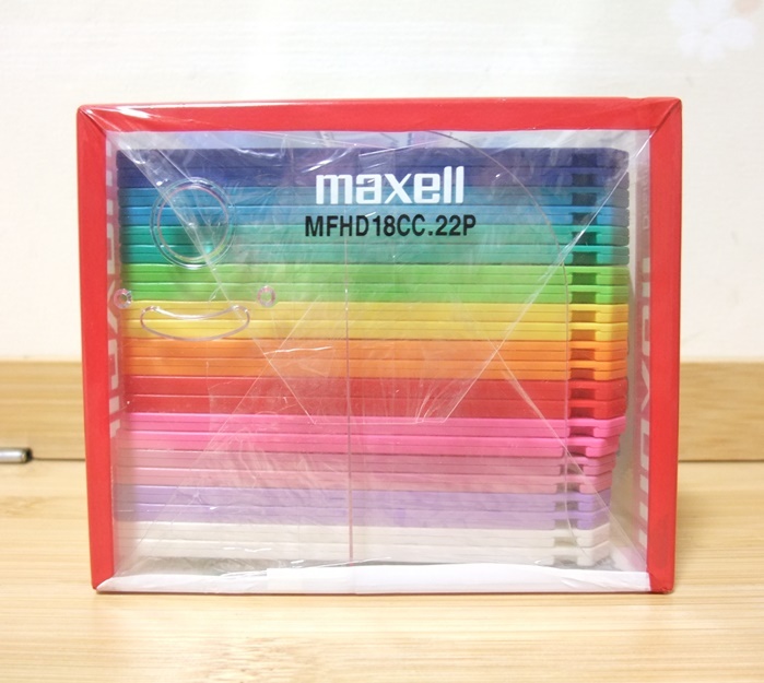 マクセル maxell 2HDフロッピーディス MFHD18CC.22P 3.5型 22枚_画像3