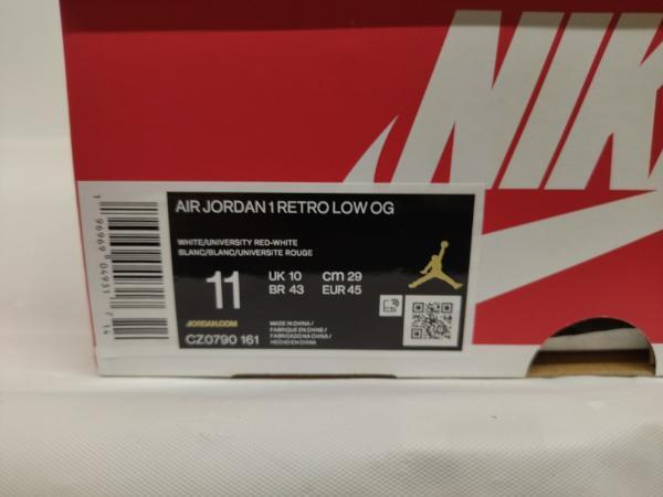 ★97 Nike Air Jordan 1 Retro Low OG "White and University Red" ジョーダン　レトロ　ユニバーシティレッド_画像7