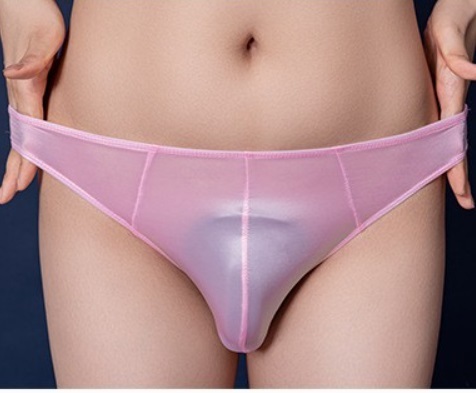 極薄　透ける　メンズ　ビキニ　ブリーフ　セクシーパンツ　ピンク　Ｍ相当_画像1