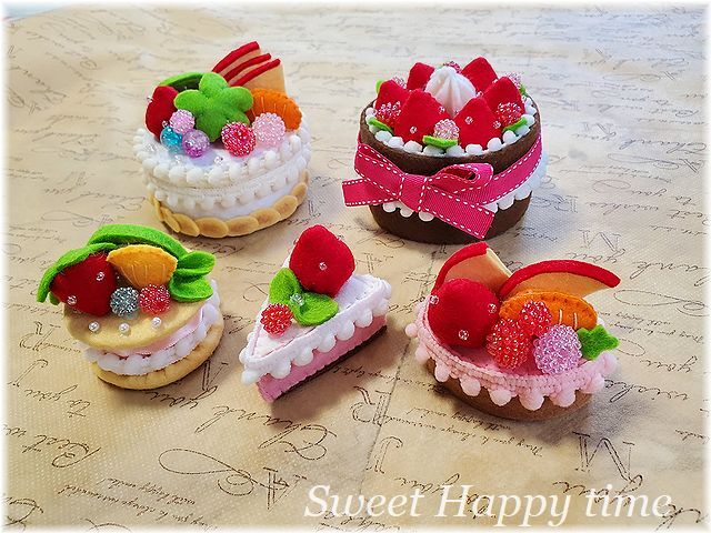 ♪Hand made♪ フェルト ケーキセット♪の画像1