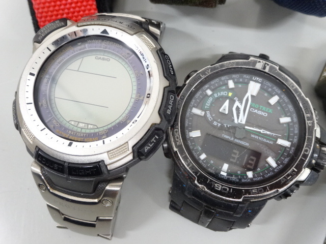 ジャンク 6点セット まとめて CASIO カシオ PROTREK プロトレック PRW-6000Y PRW-1300TJ PRT-40HWJ PRT-400 PRT-60UJ 他 腕時計_画像2