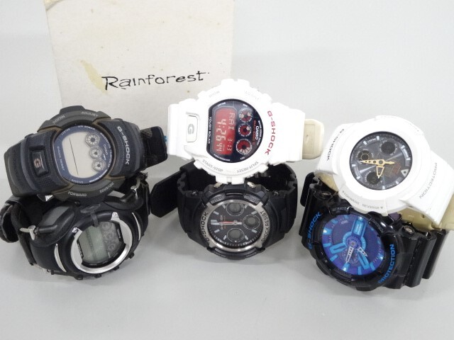 ジャンク 6点セット まとめて CASIO カシオ G-SHOCK Gショック GA-110HC AWG-M100 GW-002RFJ AWG-525B GW-6900F 他 メンズ 腕時計_画像1