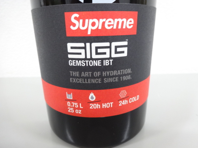 新品 未使用品 20AW Supreme x SIGG Vacuum Insulated 0.75L BTL シュプリーム シグ Bottle ボトル 黒 ブラック 水筒 の画像6