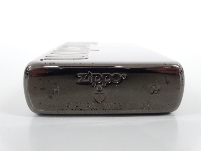 新品 未使用品 2009年製 ZIPPO ジッポ Armor Case アーマー ケース Winston ウィンストン 両面加工 ブラック 黒 オイル ライター USA_画像6