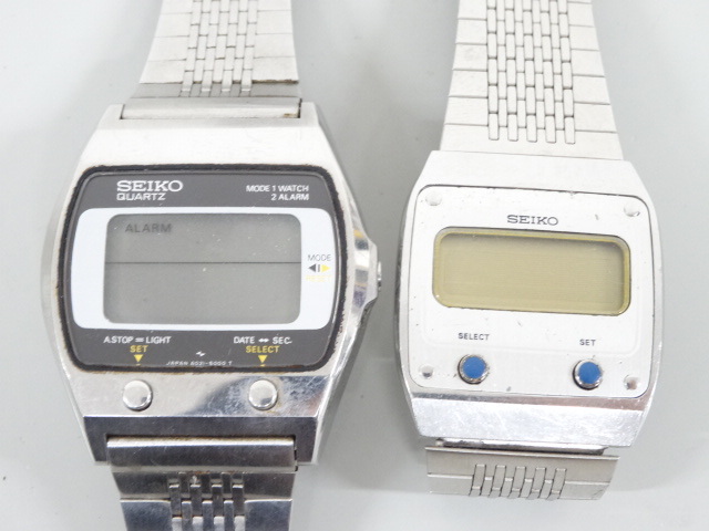 ジャンク 2点セット まとめて SEIKO セイコー F231-500B A021-5000 デジタル クオーツ 腕時計_画像1