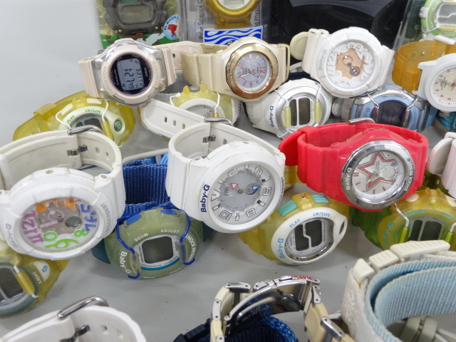 ジャンク 70点セット まとめて CASIO カシオ G-SHOCK Baby-G Gショック ベビーG DW-5600BB DW-8800MM DW-6900CB G-701D BA-120LP 他 腕時計_画像4