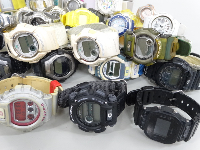 ジャンク 70点セット まとめて CASIO カシオ G-SHOCK Baby-G Gショック ベビーG DW-5600BB DW-8800MM DW-6900CB G-701D BA-120LP 他 腕時計_画像2